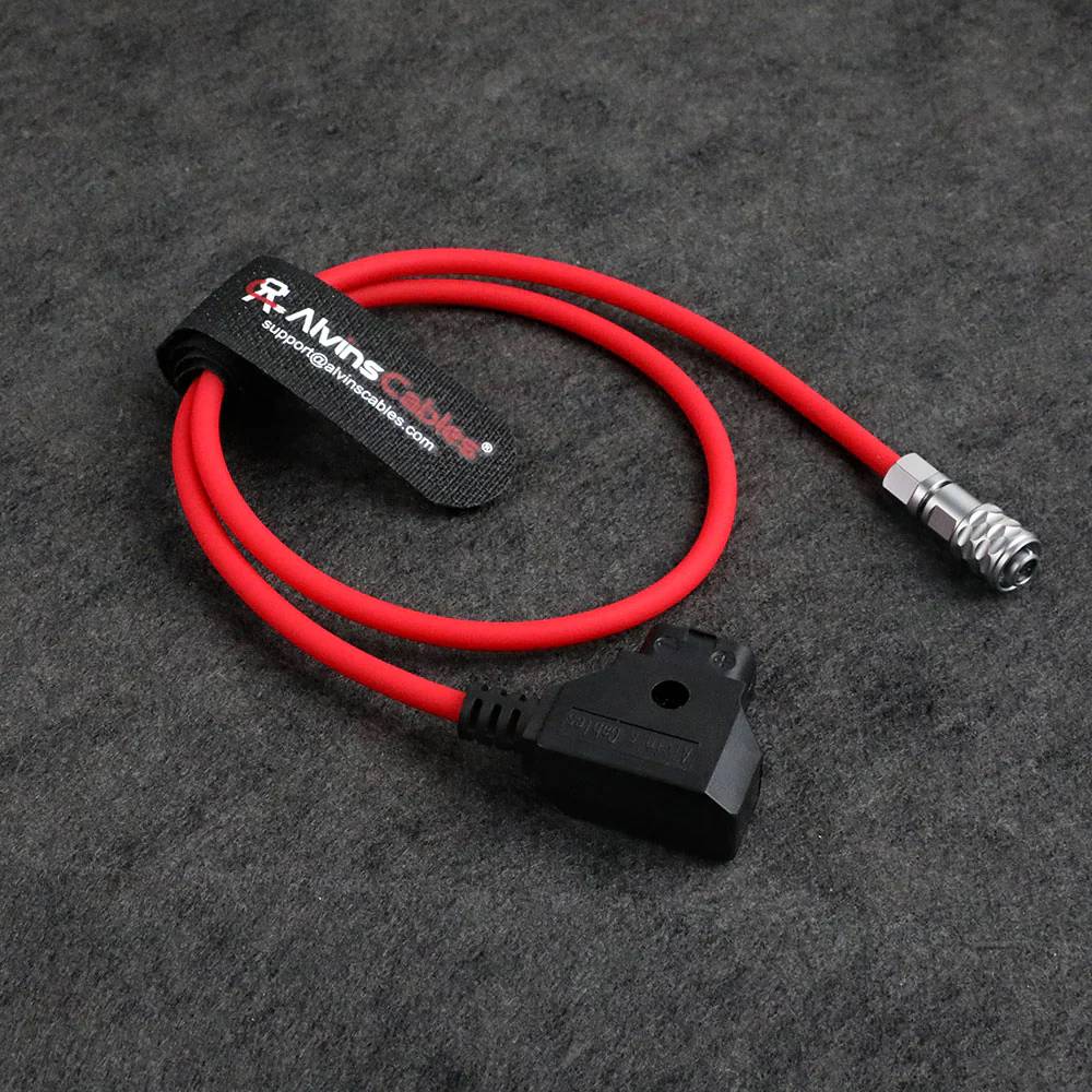 Alvin's Cables BMPCC 4K Power Cable, D-tap to 2 Pin Female Ultra Soft Cable for Blackmagic Pocket Cinema Camera 4K/ 6K, Braided 50cm/ Coiled cable