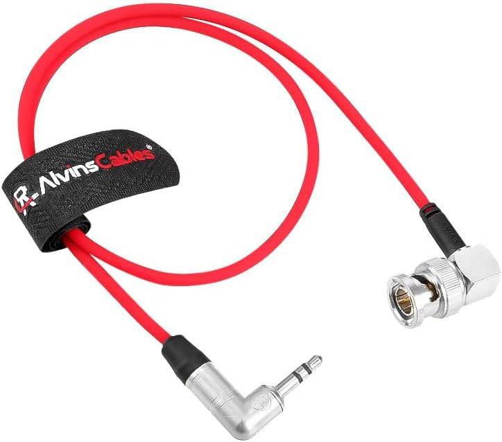 Alvin's Cables Tentacle Sync 3,5 mm TRS till BNC tidskodskabel ultramjuk kabel, kompatibel med Canon C70 C300 MK II C500, Sony F55 FX9 FX6, Zaxcom, Zoom F4 F8 F8n F8n Pro 20 tum