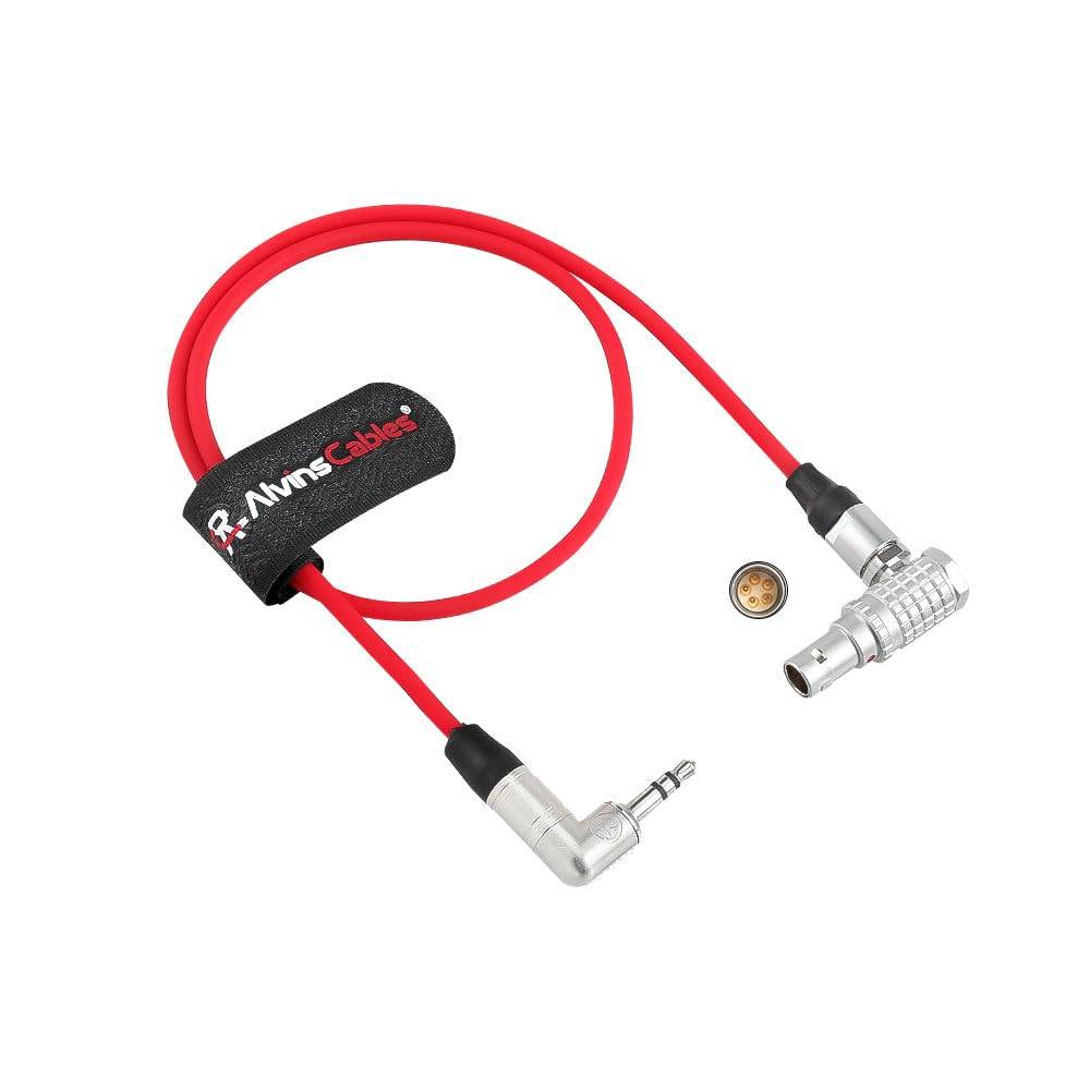 Alvin's Cables ultramjuk tidskodskabel för ARRI Alexa, ljudenheter, Tentacle Sync 3,5 mm TRS till 5-pinskabel 50 cm | 19,7 tum