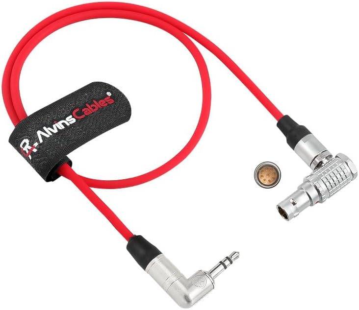Alvin's Cables ultramjuk tidskodskabel för RED Komodo, RED V-Raptor 8K-kamera, Tentacle Sync 3,5 mm TRS till EXT 9-polig hane-kabel 45 cm | 18 tum