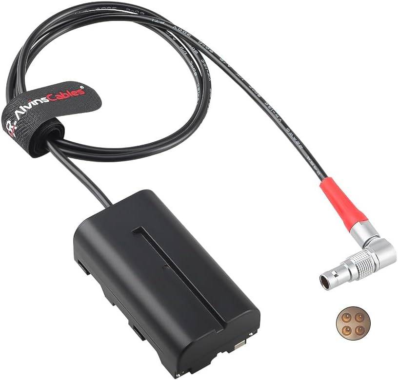 Alvin's Cables LBUS 4针转NP-F970电源线，适用于ARRI Hi5至SmallHD监视器、Atomos Ninja V | Shinobi | Feelworld监视器、Sony NP-F550 | F770 F970假电池（80厘米/31英寸）