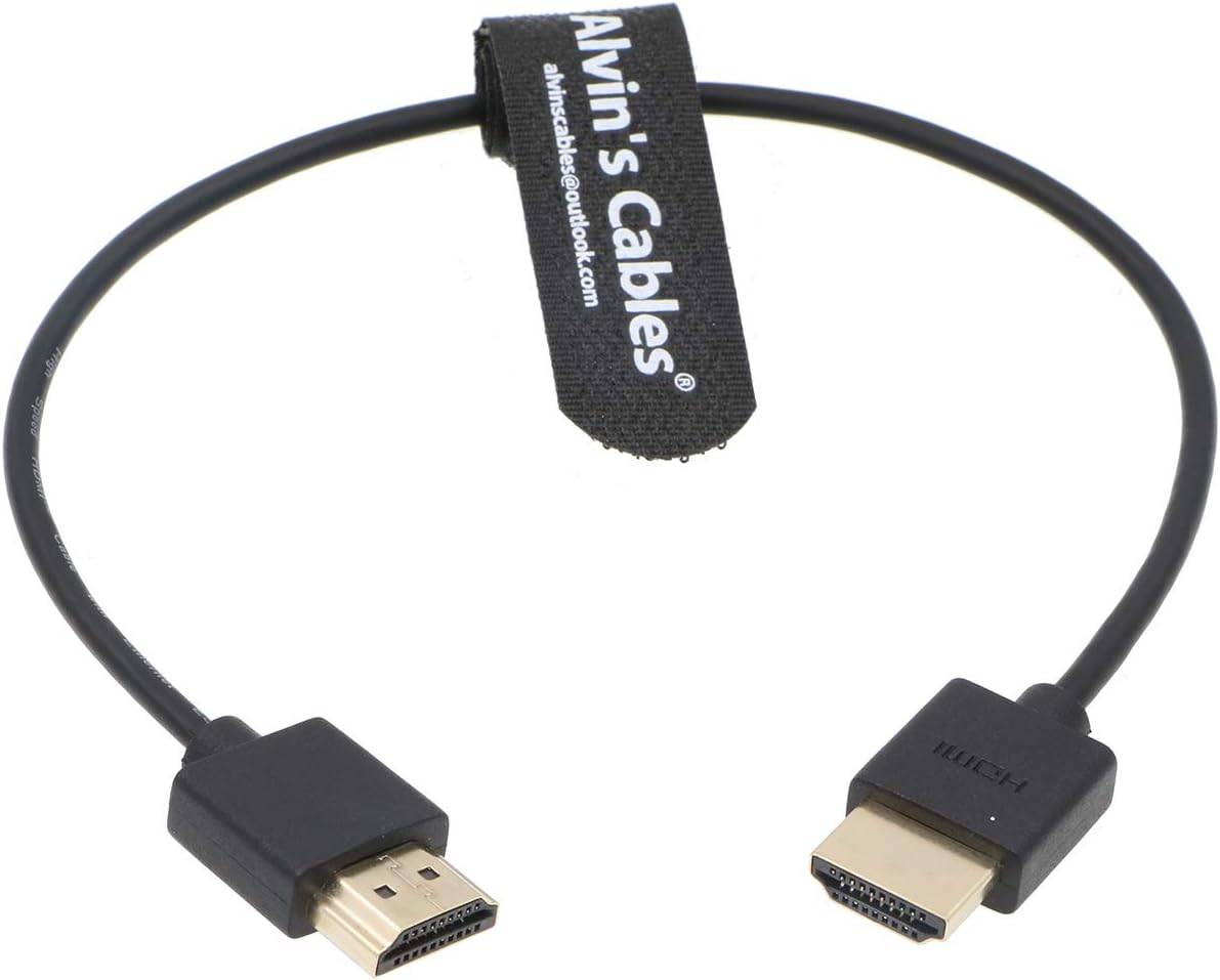 Cabo HDMI 2.1 8K de 30 cm Alvin's Cables Z CAM E2, cabo de alta velocidade para monitor de câmera, compatível com Sony A7S3 FS5 FS7 A7iv, Atomos Ninja V, Portkeys BM5, BMPCC, Panasonic, Canon e Nikon.