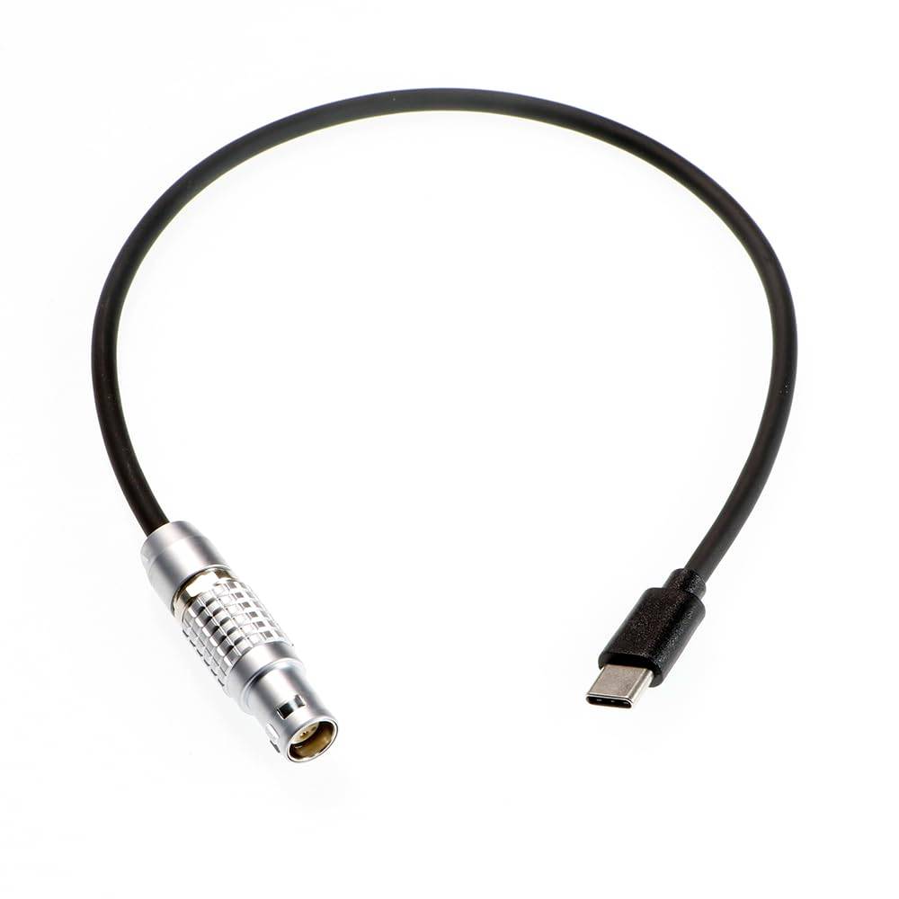 Cable de control de alimentación Alvin's Cables para DJI RS4 RS3 Pro para transmisor DJI, cable USB-C tipo C a hembra de 6 pines, 35 cm | 13,8 pulgadas