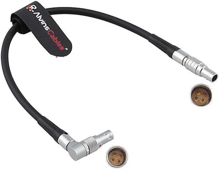 Cabo de controle Alvin's Cables para Arri RIA-1 para monitor de telêmetro Ward's Sniper Mark 3 III, compatível com K2.0036186 KK.0039980, cabo de dados de 4 pinos com rotação em ângulo reto para reto, 30 cm | 11,8 pol.